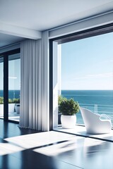 Obraz premium Minimalist lixury villa. Modern style. AI generated illustration