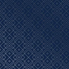 Harmonious Geometric Design of Interlocking Squares. Interplay of Light and Deep Blue Components
