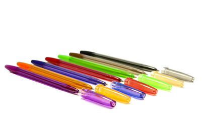 pen in colors isolated on transparent background