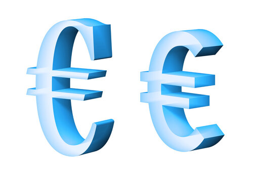 CG illustration of symbol - €