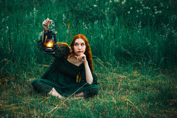 Alone fairy tale girl
