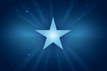 a blue star on a dark blue background