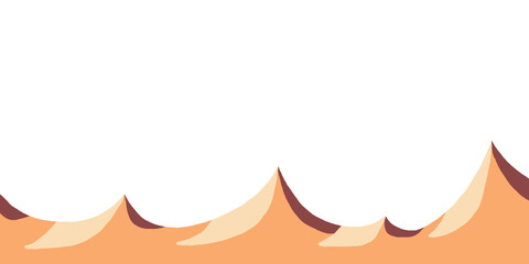 orange and brown desert mountain