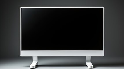 Minimalist image of a high resolution computer monitor displaying a bright screen.