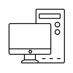 Desktop pc Vector icon which can easily modify or edit  

