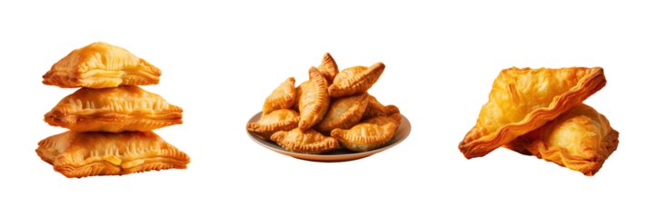 Curry puffs on transparent background