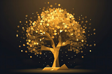 tree of life made from crystals.AI generated