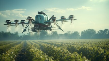 Witness the convergence of innovation and sustainability as generative AI brings forth drone technology to water fields with unprecedented precision.