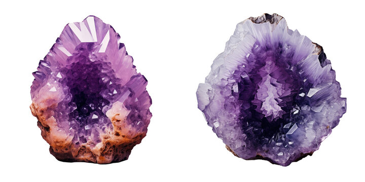 A closeup picture of an Australian amethyst geode