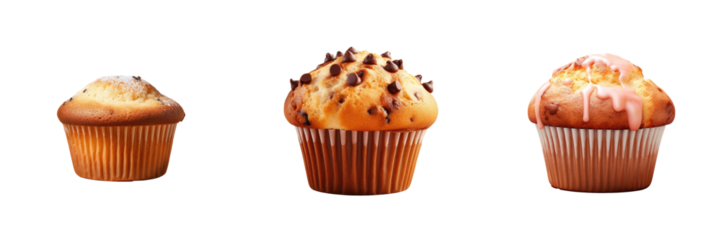 Muffin cake transparent background