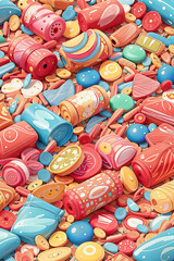 Fototapeta na wymiar colorful candies