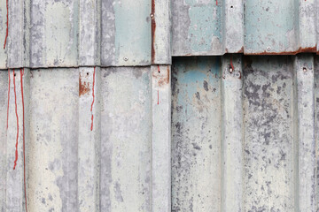Painted corrugated iron, abstract background.