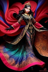 woman in a carnival costume