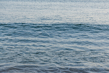 Moving blue sea water