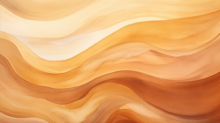 Brown beige soft color gradient watercolor wave abstract background. Wavy elegant modern template design. AI Illustration for cosmetics nature concept, backdrop, textile, banner.