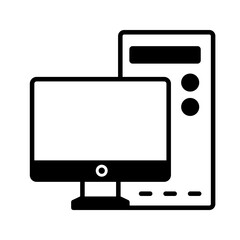 Desktop pc Vector icon which can easily modify or edit  

