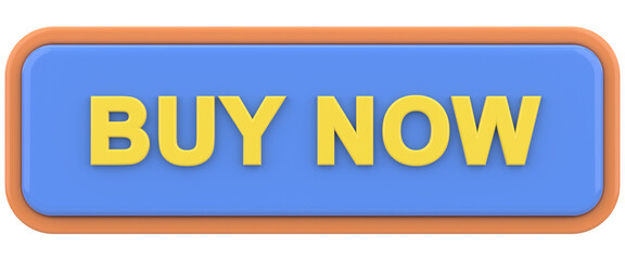 Buy now button. 3D illustration.