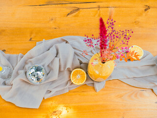 Fleurs jaune, set de table