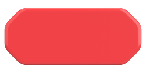 3D button. Empty button. 3D illustration.