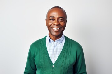 Obraz premium Portrait of a happy african american man smiling at camera