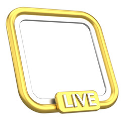 Live frame. Live streaming. 3D illustration.