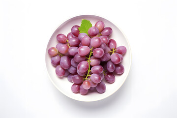 Top view of a bowl of lucky grapes