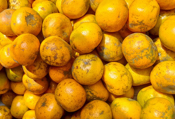 Pile of oranges at the market