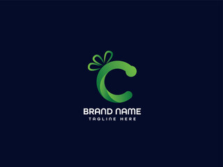 c modern letter logo design