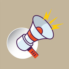 Simple Flat Speaker Toa Megaphone Illustration Design