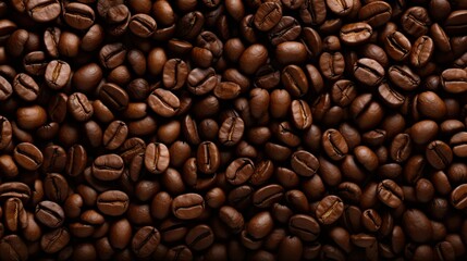 Fototapeta premium A close up detail of some coffee beans. Generative AI