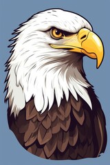 Eagle Face Illustration. Generative AI