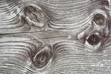 Texture of old  board with grain and knots