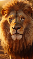 Fototapeta premium close up of a lion