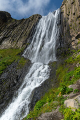 Beautiful photo with a mountain waterfall - 636720783