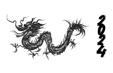 An abstract vector illustration for Chinese Dragon New Year 2024 - 636721599