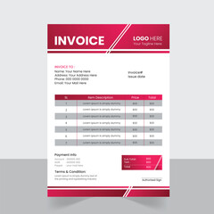 a bundle of 2 templates of different colors a4 flyer template, modern business Invoice template, 
abstract business Invoice and creative design, IT company Incoice and editable vector template