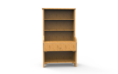 wooden furniture isolated on white background