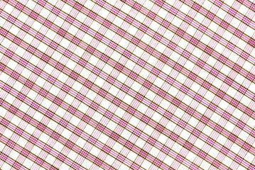 The texture of linen fabric in a large cell of red and white. Scottish tailoring material. checkered fabric