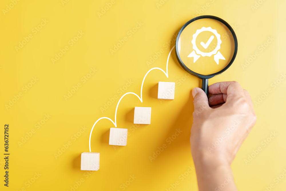 Poster Quality Certificate and Checklist document analyst target marketing planning assignment with quality management. Standardization, certification. Compliance to regulations service and standards.