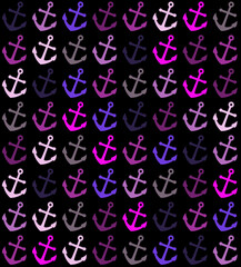 seamless pattern with anchors