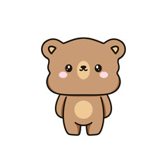 Fototapeta premium Cute little chibi bear style.