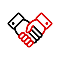 Handshake  icon. Deal sign for mobile concept and web design. vector illustration