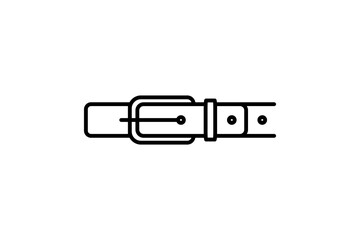 Belt Icon. Icon related to clothes. suitable for web site design, app, user interfaces. line icon style. Simple vector design editable