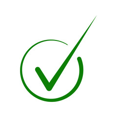 Check mark vector icon. Check list button icon. Check mark in box sign. Checkmark right vector icon. Green checklist vector design. Checkmark icon for business, office, poster, and web design