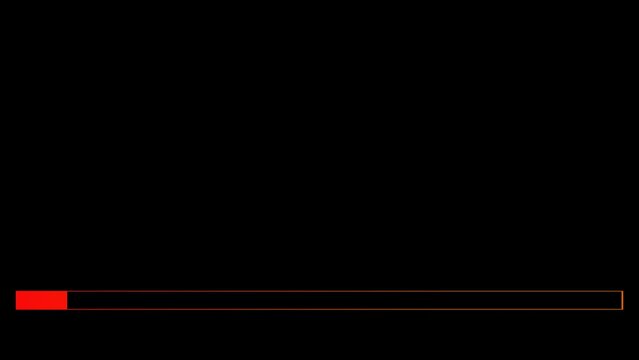 Loading bar animation for any use. workout gym or YouTube content