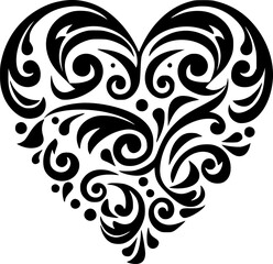 Fototapeta premium Heart | Minimalist and Simple Silhouette - Vector illustration