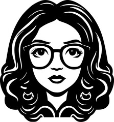Hippie - Black and White Isolated Icon - Vector illustration
