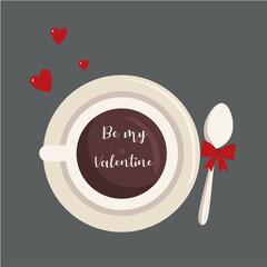 Coffee Cup and Spoon with  Love