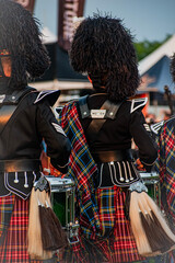 Highland games marching band drummers