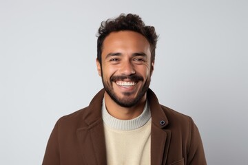 Obraz premium Portrait of a happy african american man looking at camera isolated on a white background
